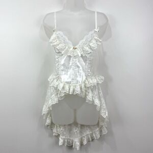 VTG Coquette Top XS Bride Fairy Romantic Renaissance Ethereal Babydoll Angelcore